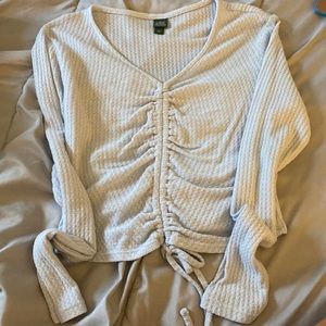 Blue long sleeve crop